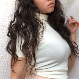 White turtle neck t-shirt